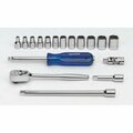 Williams Socket/Tool Set, 15 Pieces, High-Grade Chrome Vanadium Steel JHWWSM15HFTB